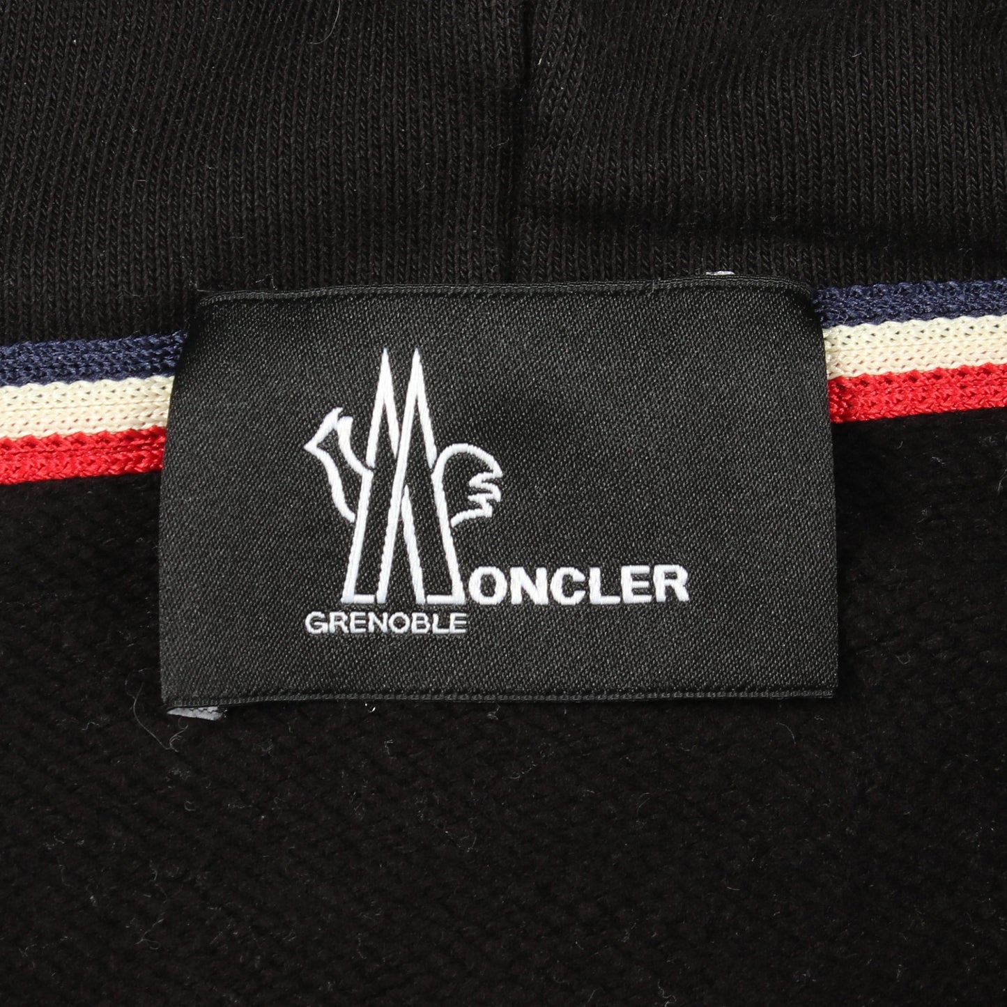 MAGLIA CON CAPPUCCIO プルオーバーパーカー コットン ブラック モンクレールグルノーブル