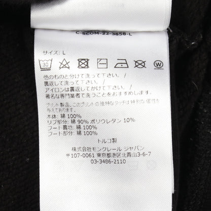 MAGLIA CON CAPPUCCIO プルオーバーパーカー コットン ブラック モンクレールグルノーブル