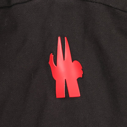 MAGLIA CON CAPPUCCIO プルオーバーパーカー コットン ブラック モンクレールグルノーブル