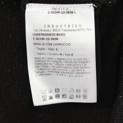 MAGLIA CON CAPPUCCIO プルオーバーパーカー コットン ブラック モンクレールグルノーブル