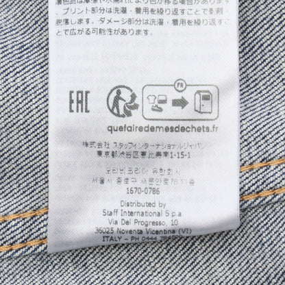Dan Jean Jacket ダメージ加工 ペイント加工 デニムジャケット コットン ブルー ディースクエアード アウター DSQUARED2