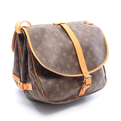 ソミュール35 モノグラム ショルダーバッグ PVC レザー ブラウン ルイヴィトン バッグ LOUIS VUITTON