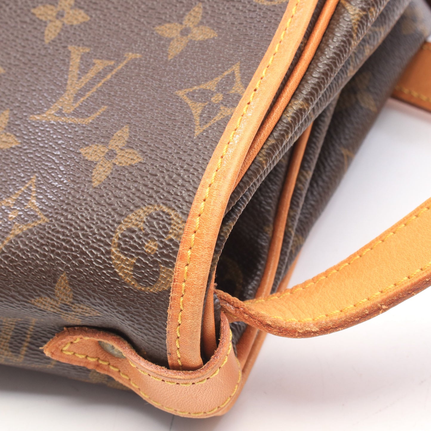 ソミュール35 モノグラム ショルダーバッグ PVC レザー ブラウン ルイヴィトン バッグ LOUIS VUITTON