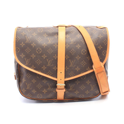 ソミュール35 モノグラム ショルダーバッグ PVC レザー ブラウン ルイヴィトン バッグ LOUIS VUITTON