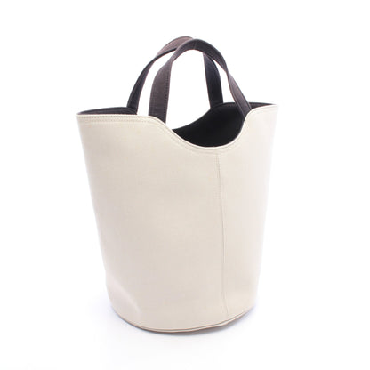 ウェーブ ミディアム 2WAY ハンドバッグ トートバッグ キャンバス アイボリー ブラック バレンシアガ