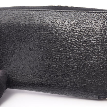 アザップロング クラシック ラウンドファスナー長財布 シェーブル ブラック シルバー金具 □Q刻印 エルメス