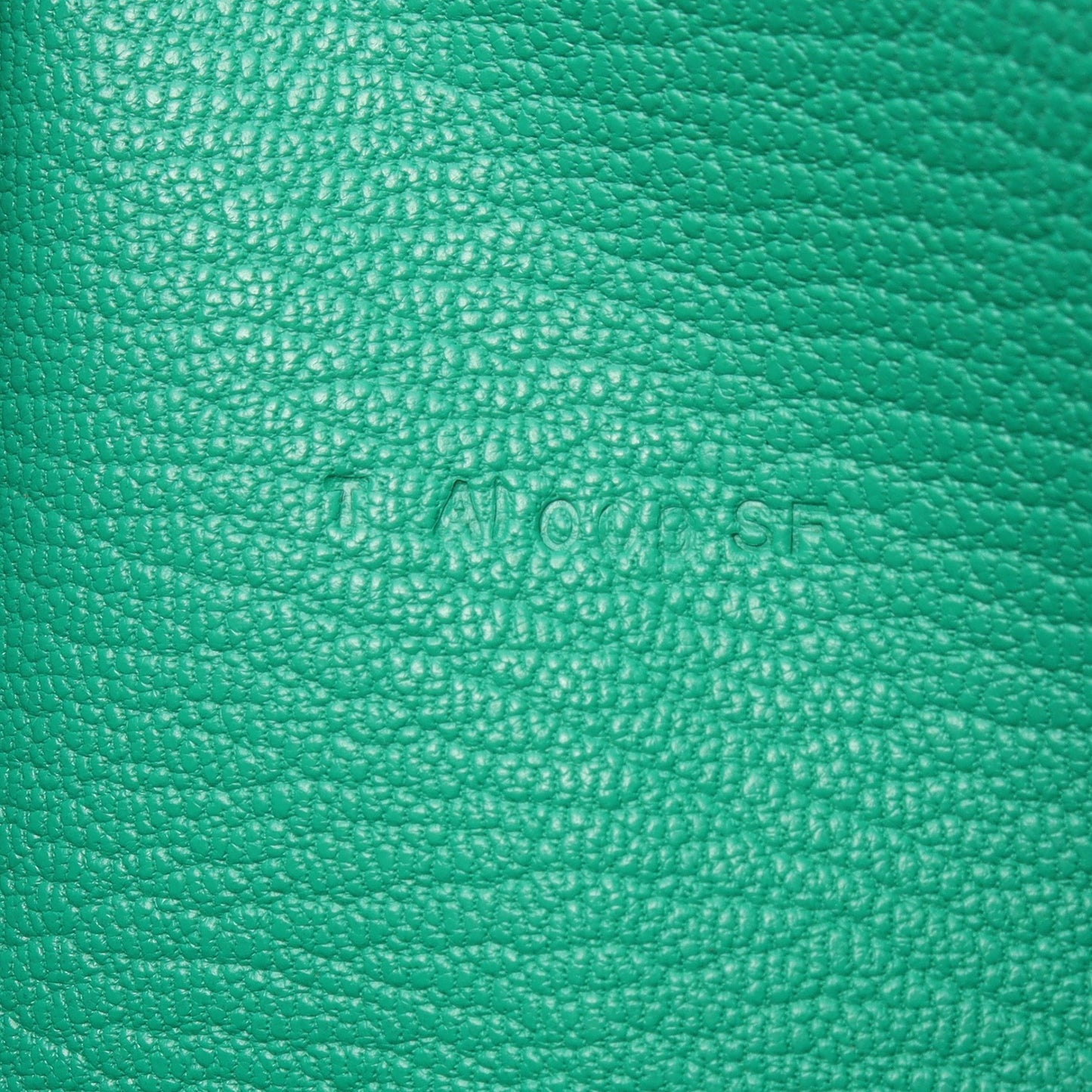 アザップロング ミント ラウンドファスナー長財布 シェーブル グリーン シルバー金具 T刻印 エルメス
