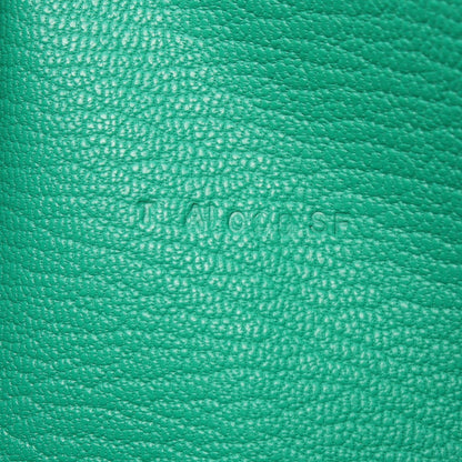 アザップロング ミント ラウンドファスナー長財布 シェーブル グリーン シルバー金具 T刻印 エルメス