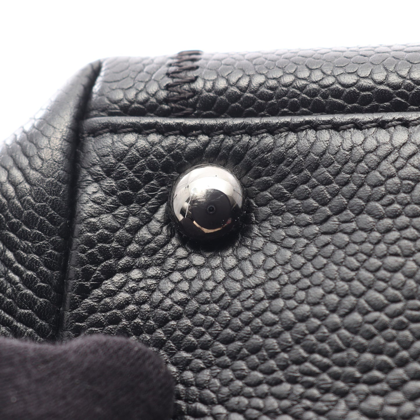 チョコバー トートバッグ ハンドバッグ トートバッグ キャビアスキン ブラック シルバー金具 シャネル バッグ CHANEL