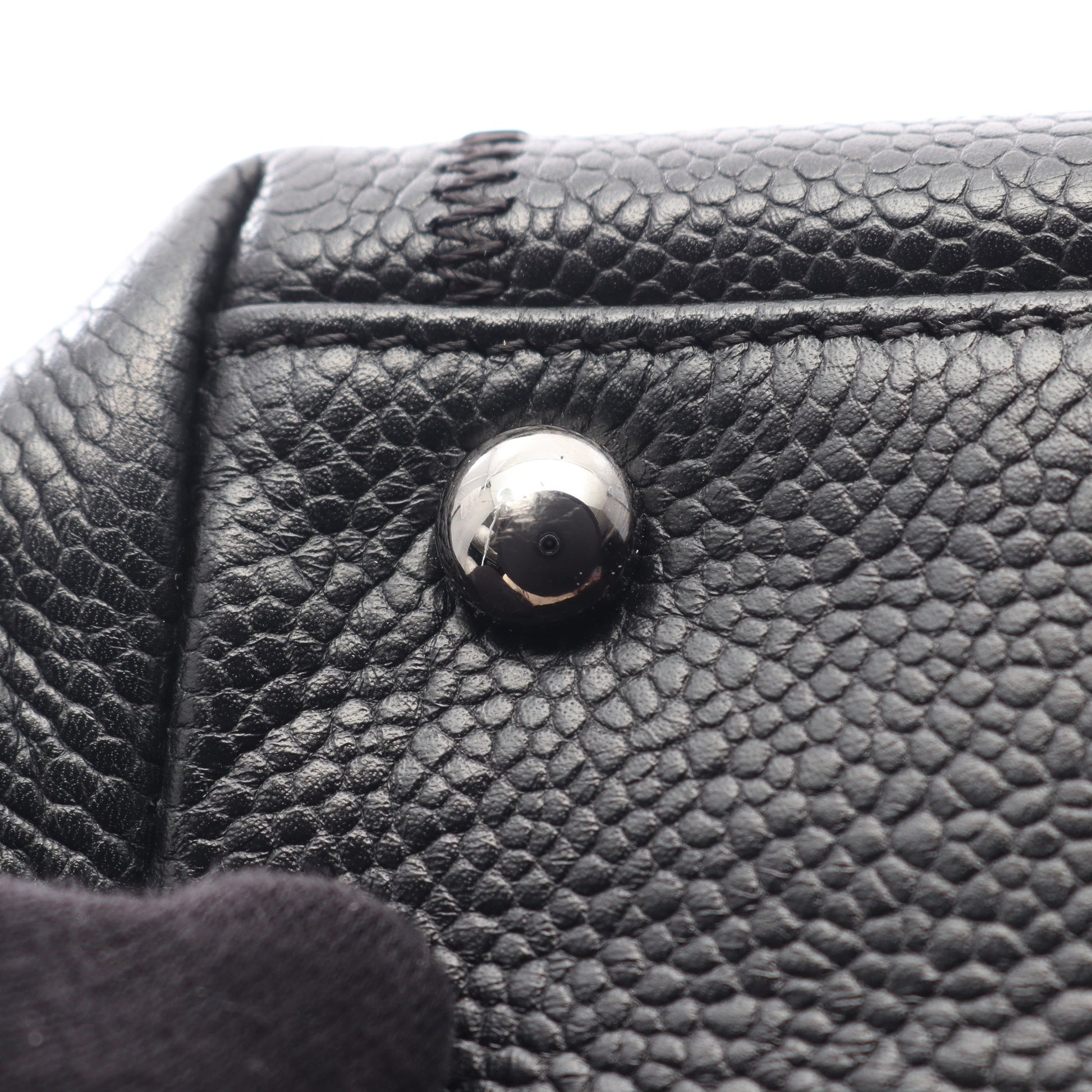 チョコバー トートバッグ ハンドバッグ トートバッグ キャビアスキン ブラック シルバー金具 シャネル バッグ CHANEL