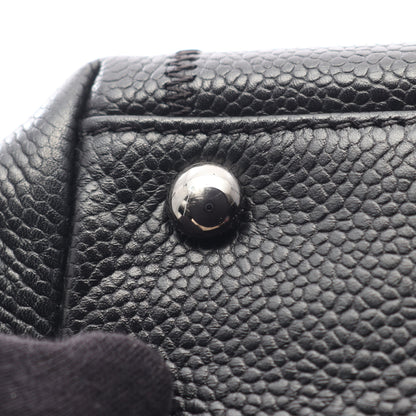 チョコバー トートバッグ ハンドバッグ トートバッグ キャビアスキン ブラック シルバー金具 シャネル バッグ CHANEL
