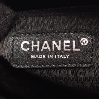 チョコバー トートバッグ ハンドバッグ トートバッグ キャビアスキン ブラック シルバー金具 シャネル バッグ CHANEL
