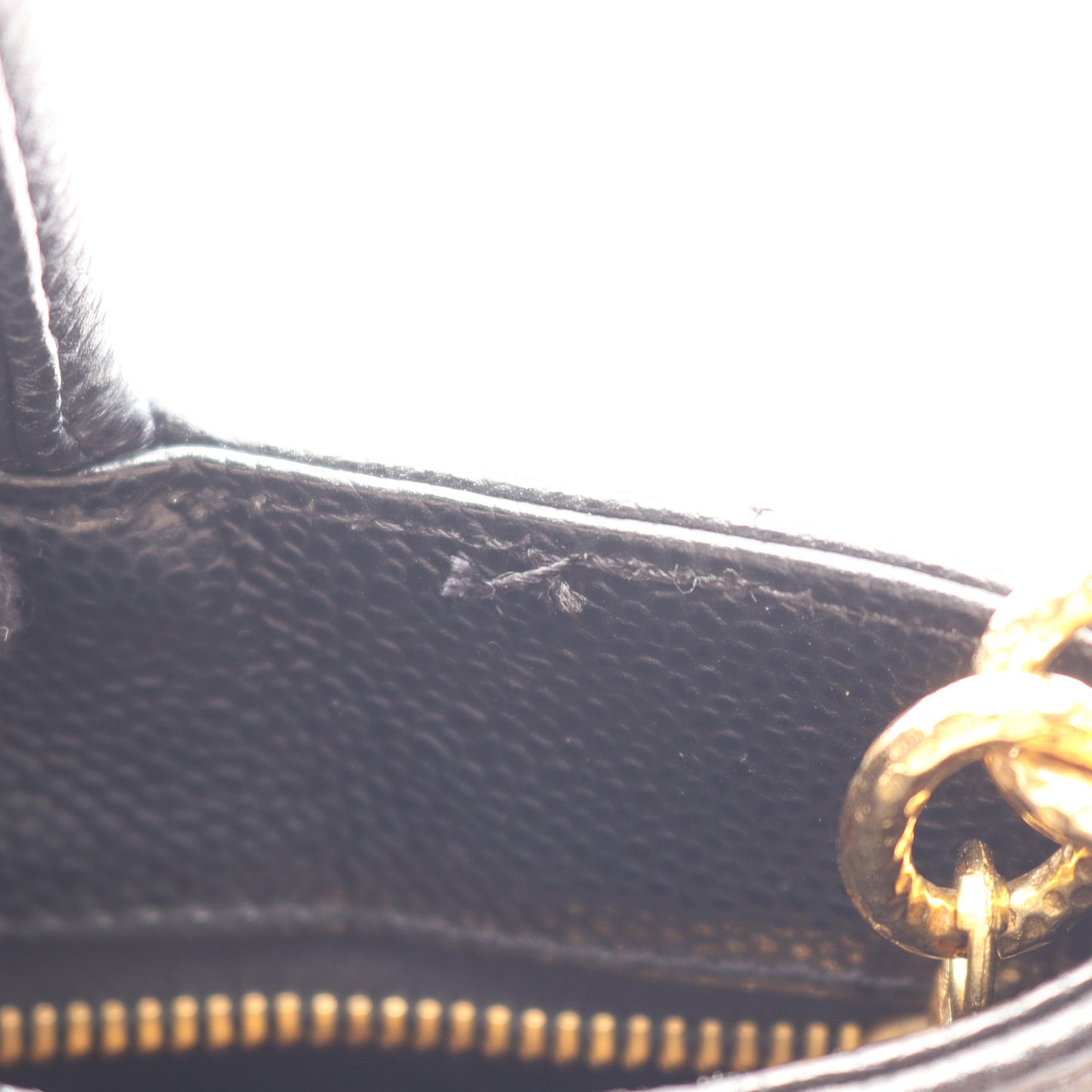 復刻トート ハンドバッグ トートバッグ キャビアスキン ブラック ゴールド金具 シャネル