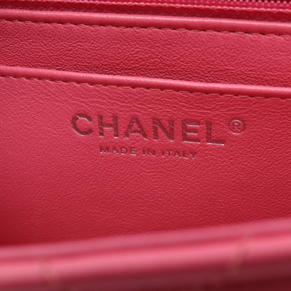 ミニマトラッセ チェーンショルダーバッグ ラムスキン ピンク シルバー金具 シャネル バッグ CHANEL