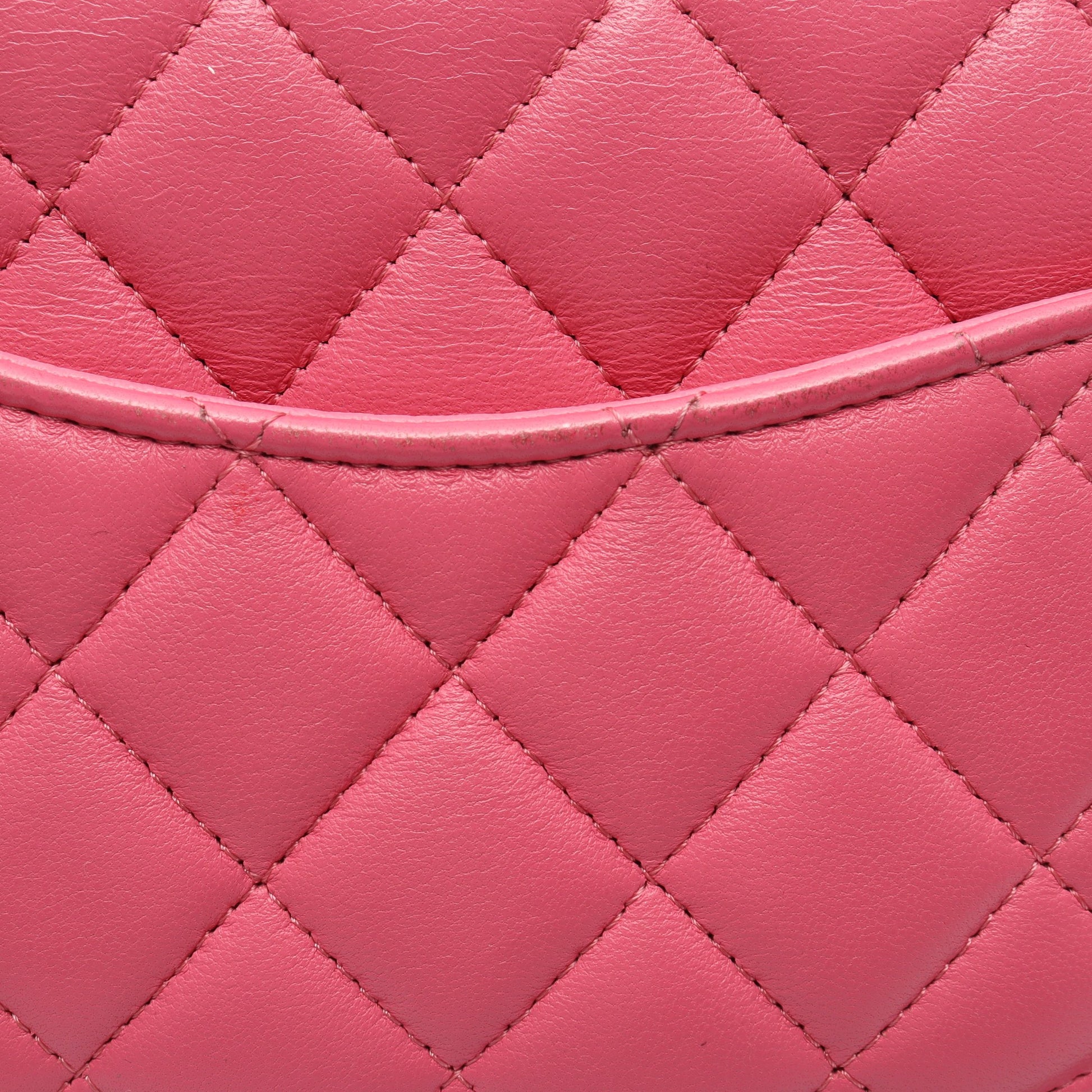 ミニマトラッセ チェーンショルダーバッグ ラムスキン ピンク シルバー金具 シャネル バッグ CHANEL