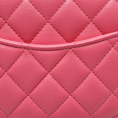 ミニマトラッセ チェーンショルダーバッグ ラムスキン ピンク シルバー金具 シャネル バッグ CHANEL