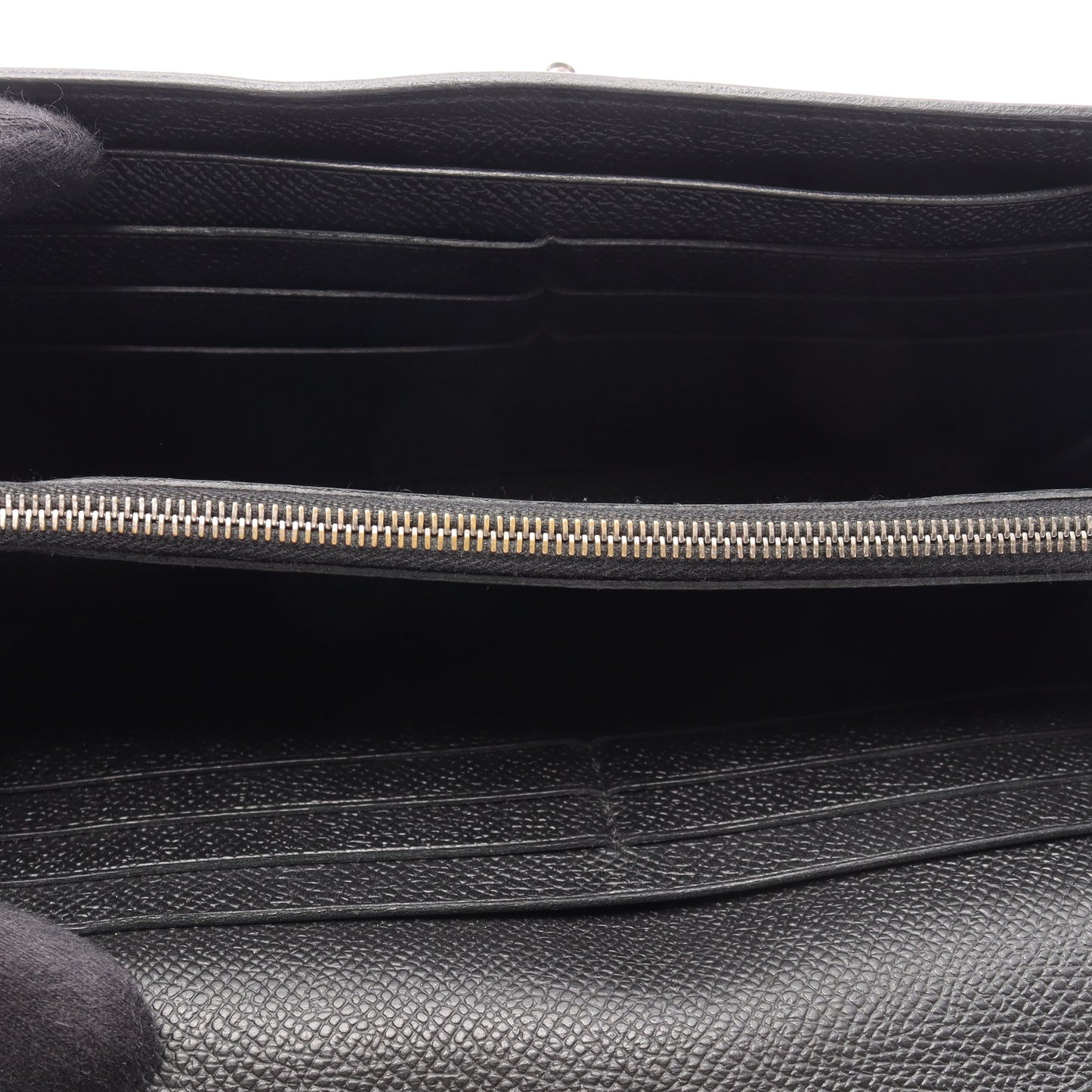 ケリーウォレット ロング 二つ折り財布 ヴォーエプソン ブラック シルバー金具 C刻印 エルメス