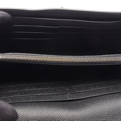 ケリーウォレット ロング 二つ折り財布 ヴォーエプソン ブラック シルバー金具 C刻印 エルメス