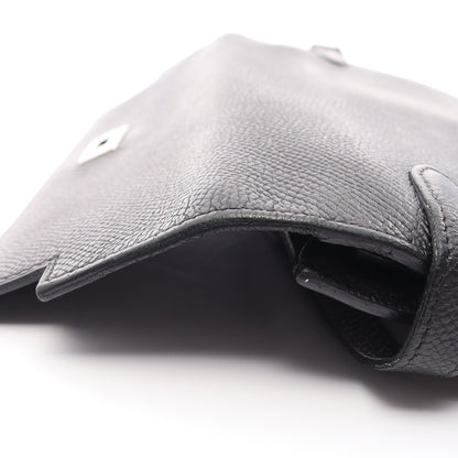 ケリーウォレット ロング 二つ折り財布 ヴォーエプソン ブラック シルバー金具 C刻印 エルメス