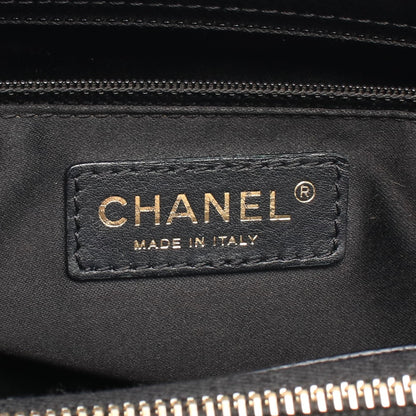 マトラッセ グランドショッピング GST チェーンショルダーバッグ チェーントートバッグ キャビアスキン ブラック ゴールド金具 シャネル
