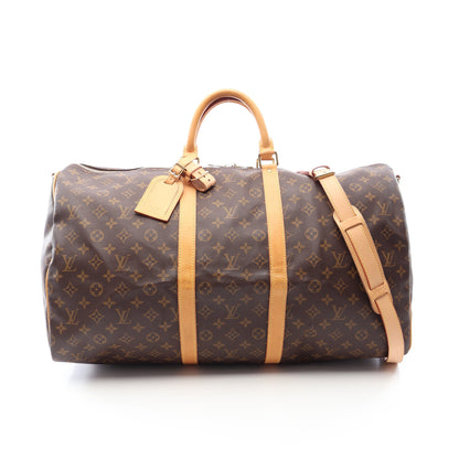 キーポル バンドリエール55 モノグラム 2WAY ボストンバッグ PVC レザー ブラウン ルイヴィトン