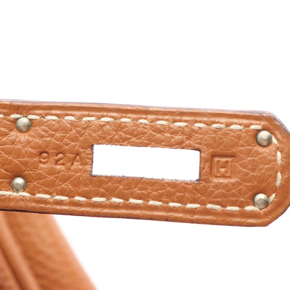 バーキン35 ゴールド ハンドバッグ トゴ ブラウン シルバー金具 □H刻印 エルメス バッグ HERMES