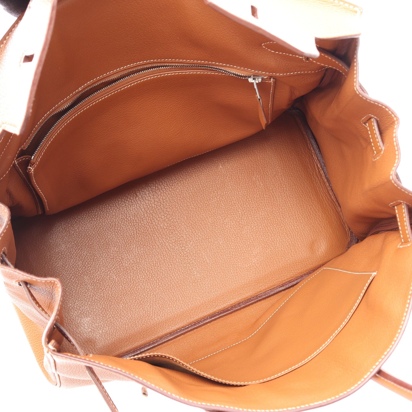 バーキン35 ゴールド ハンドバッグ トゴ ブラウン シルバー金具 □H刻印 エルメス バッグ HERMES