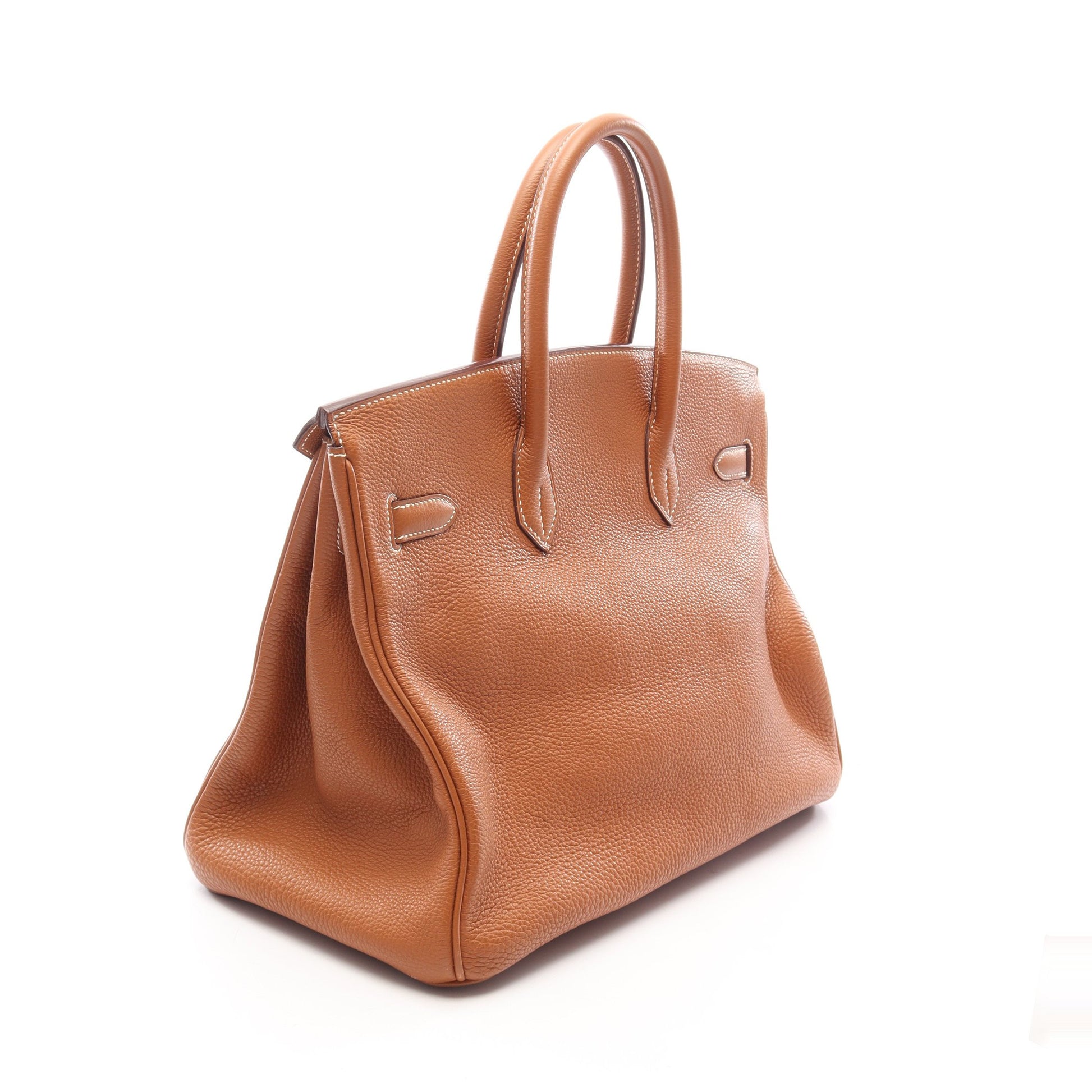 バーキン35 ゴールド ハンドバッグ トゴ ブラウン シルバー金具 □H刻印 エルメス バッグ HERMES