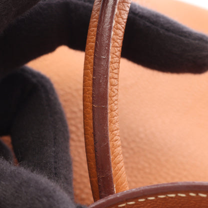 バーキン35 ゴールド ハンドバッグ トゴ ブラウン シルバー金具 □H刻印 エルメス バッグ HERMES