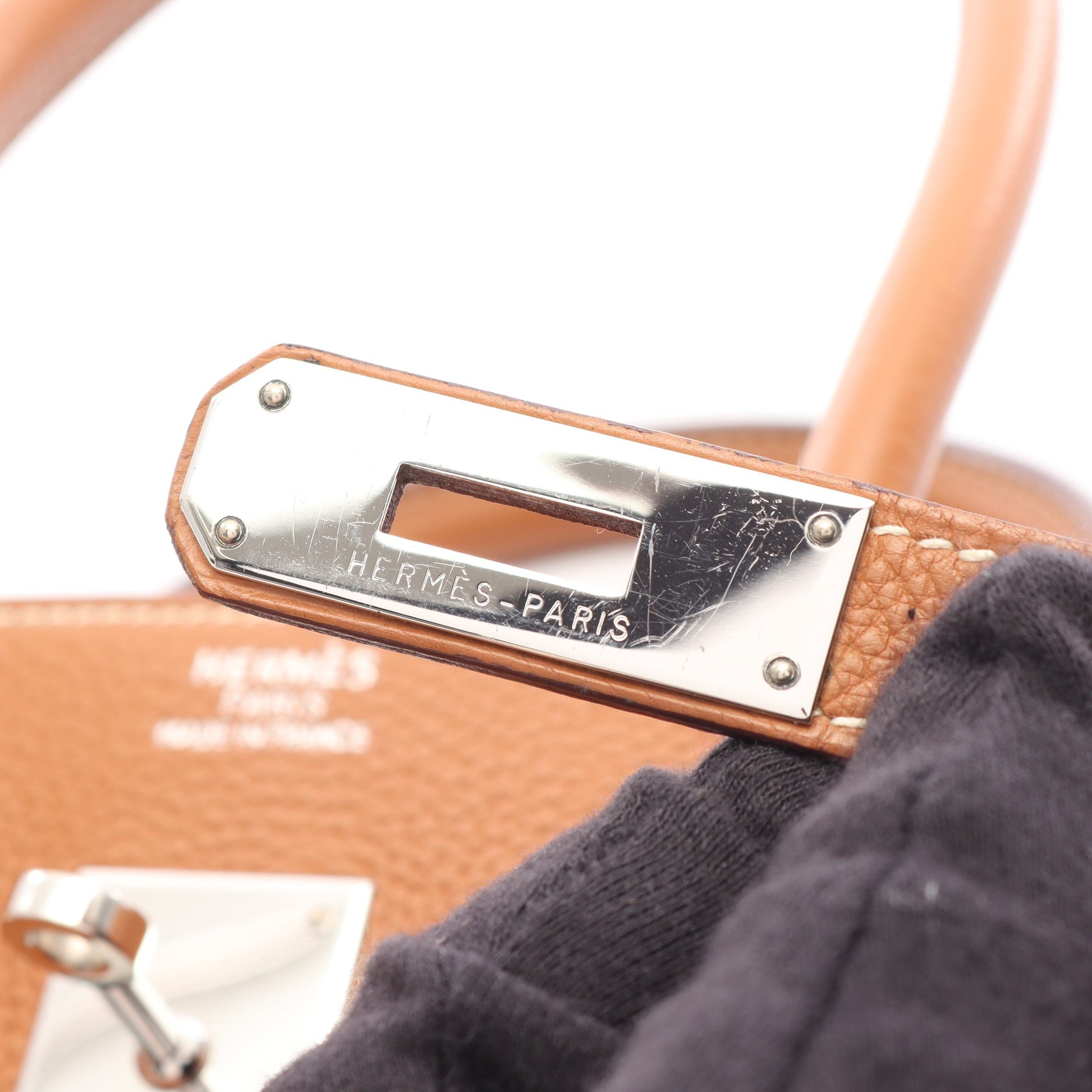 バーキン35 ゴールド ハンドバッグ トゴ ブラウン シルバー金具 □H刻印 エルメス バッグ HERMES