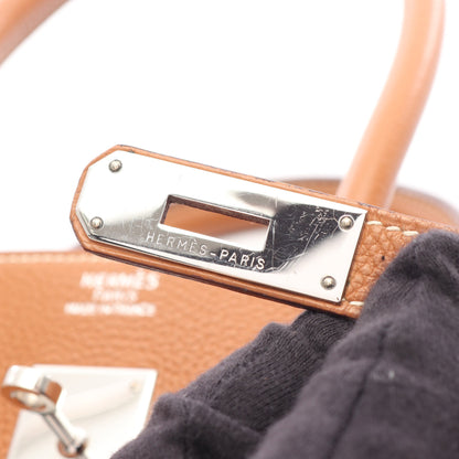 バーキン35 ゴールド ハンドバッグ トゴ ブラウン シルバー金具 □H刻印 エルメス バッグ HERMES