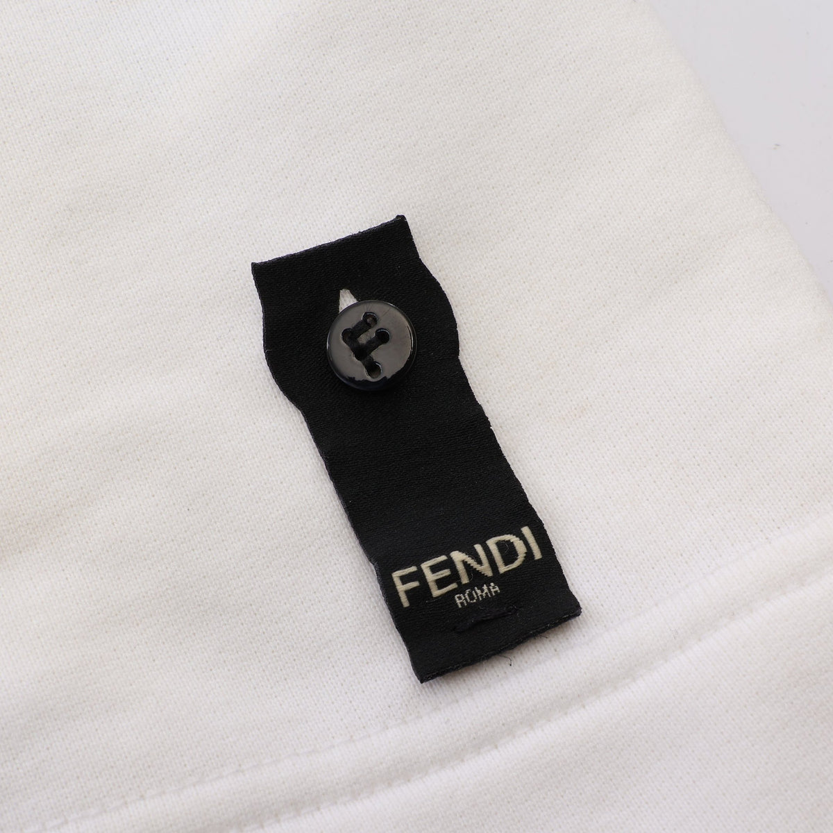 シャドープリント 半袖Tシャツ コットン ホワイト ブラック フェンディ トップス FENDI