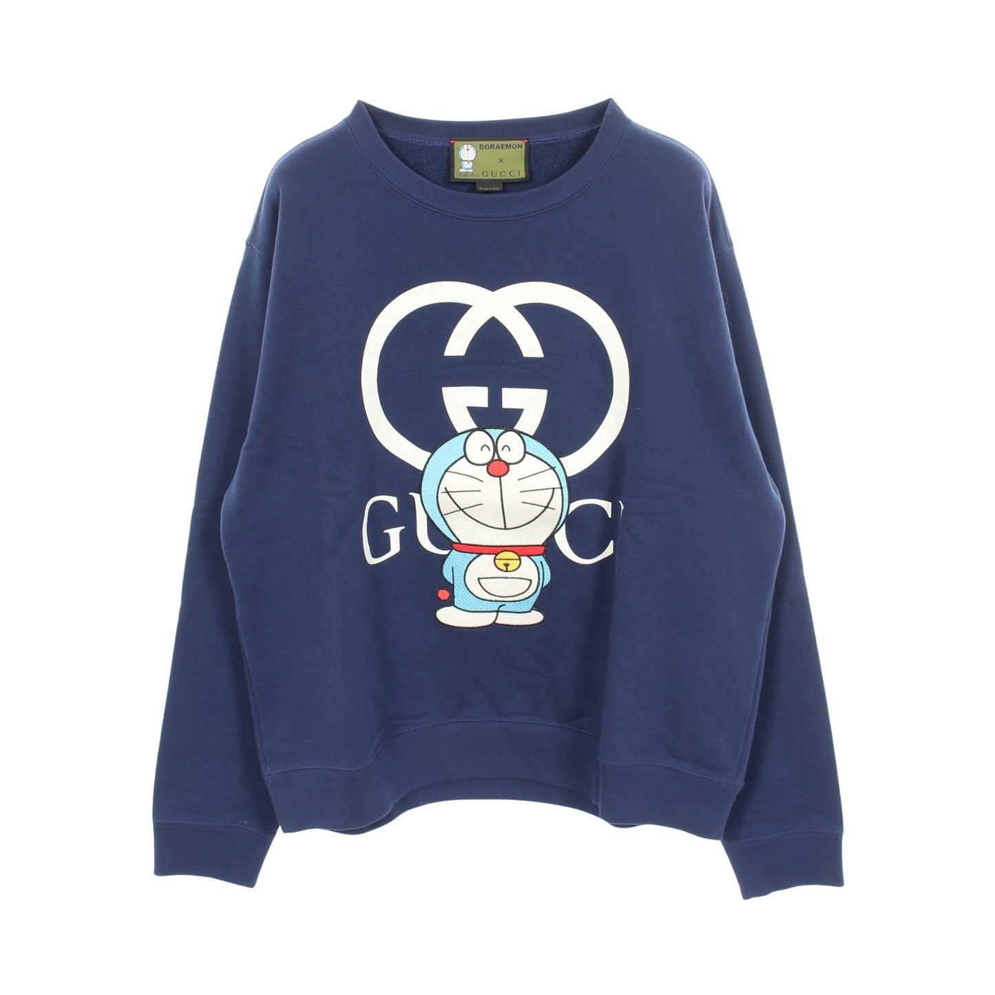 GUCCI × ドラえもん アップリケ スウェットシャツ コットン ネイビー グッチ
