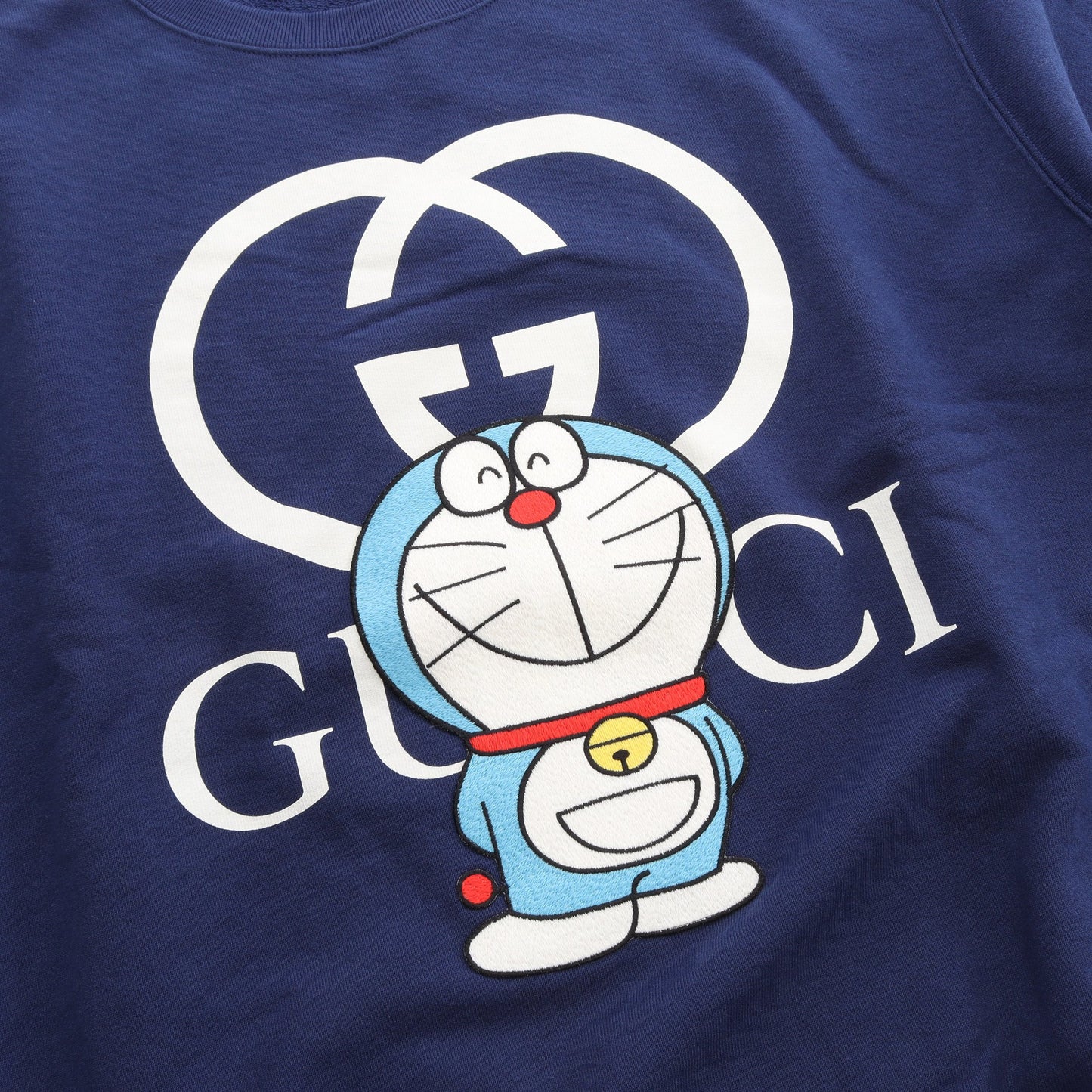GUCCI × ドラえもん アップリケ スウェットシャツ コットン ネイビー グッチ