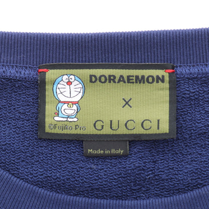 GUCCI × ドラえもん アップリケ スウェットシャツ コットン ネイビー グッチ
