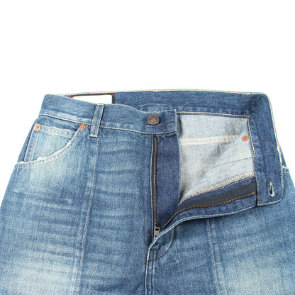 ダメージ加工 デニムパンツ コットン インディゴブルー グッチ