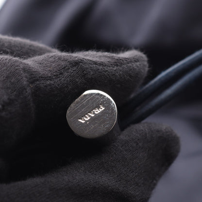 Re-Nylon バックパック リュックサック ナイロン サフィアーノレザー ネイビー プラダ