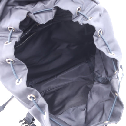 Re-Nylon バックパック リュックサック ナイロン サフィアーノレザー ネイビー プラダ