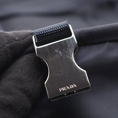 Re-Nylon バックパック リュックサック ナイロン サフィアーノレザー ネイビー プラダ