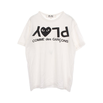 リバースロゴ 半袖Tシャツ コットン ホワイト ブラック プレイコムデギャルソン
