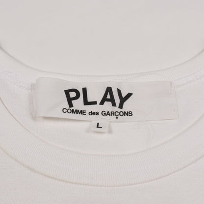 リバースロゴ 半袖Tシャツ コットン ホワイト ブラック プレイコムデギャルソン