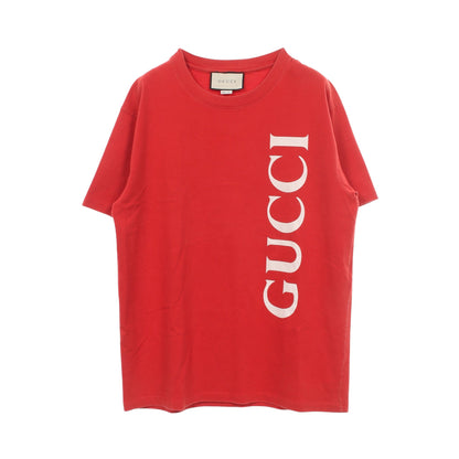 ロゴ Tシャツ カットソー 半袖Tシャツ コットン レッド ホワイト グッチ
