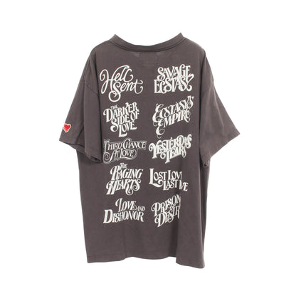 BOOKCLUB S/S TEE ヴィンテージ加工 半袖Tシャツ コットン グレーベージュ エモーショナリーアンアベイラブル