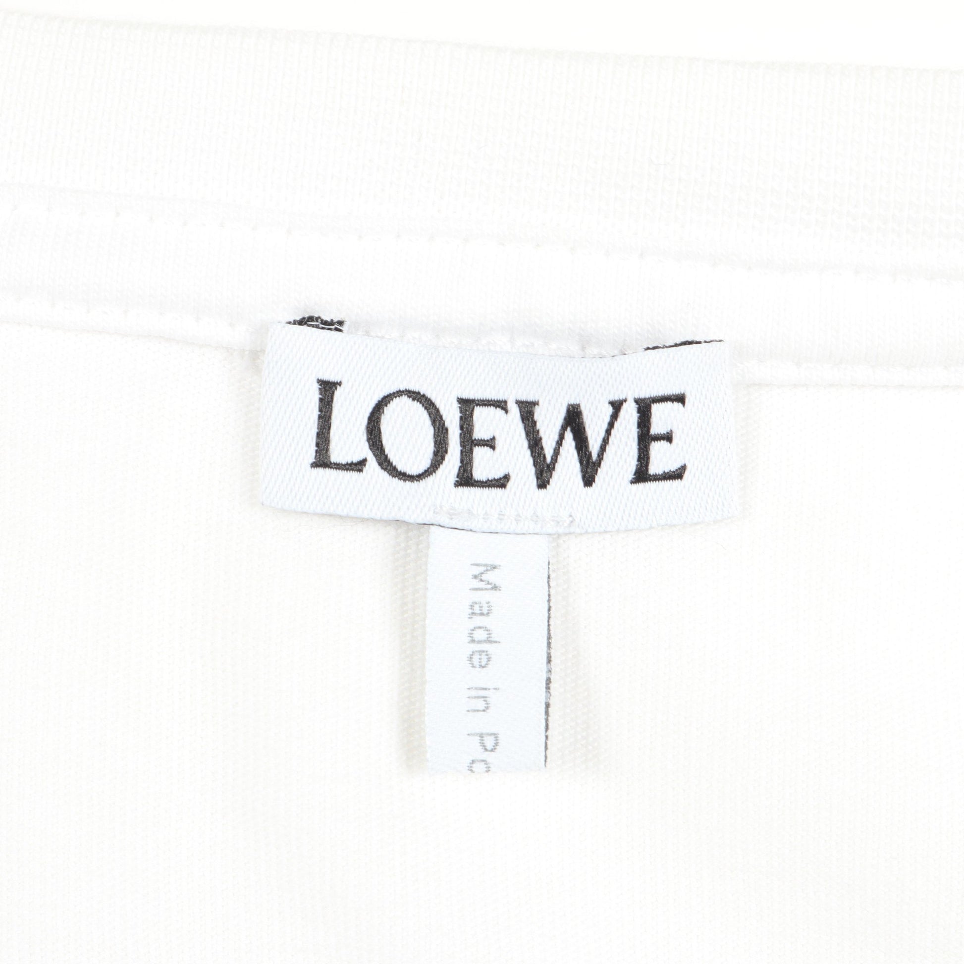 アナグラム刺繍 半袖Tシャツ コットン ホワイト ロエベ トップス LOEWE