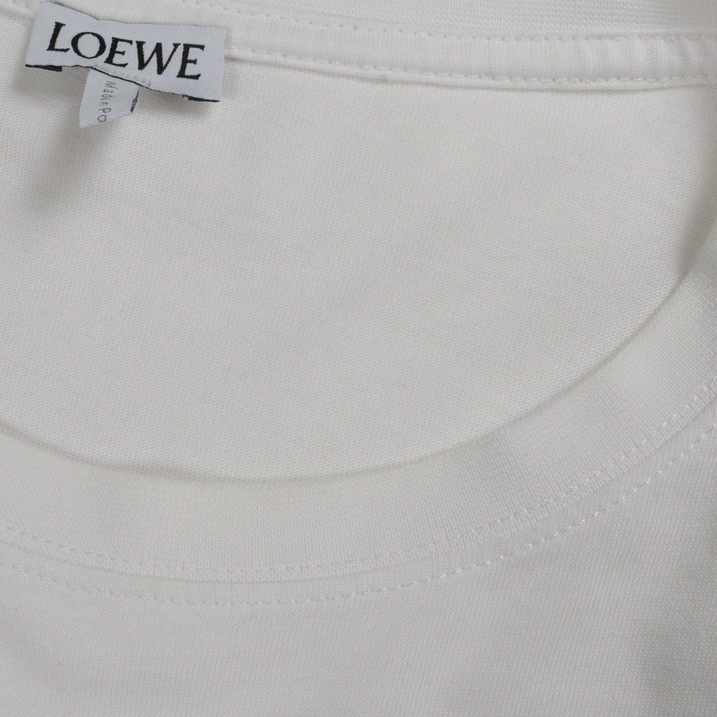 アナグラム刺繍 半袖Tシャツ コットン ホワイト ロエベ トップス LOEWE