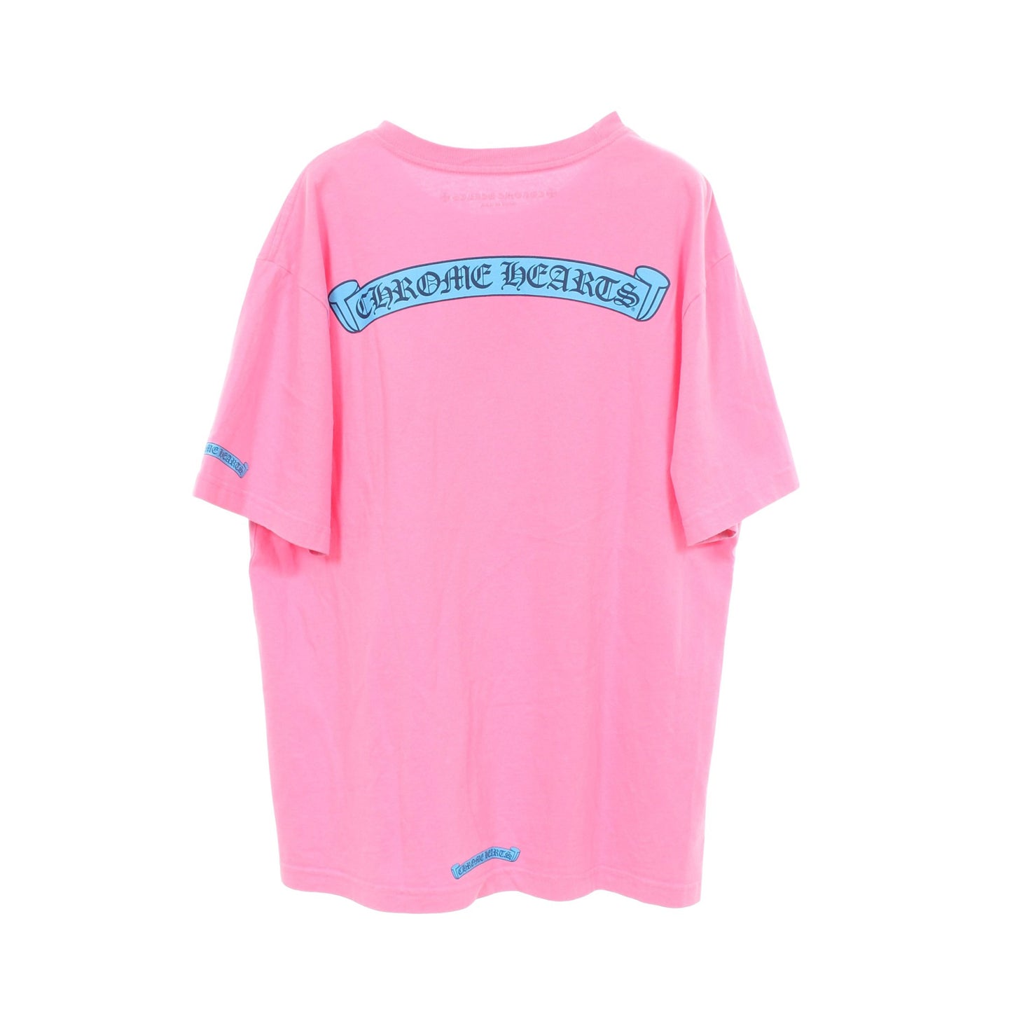スクロールラベル ロゴ 半袖Tシャツ コットン ピンク クロムハーツ