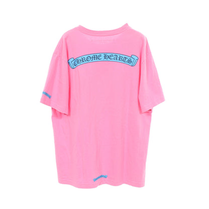 スクロールラベル ロゴ 半袖Tシャツ コットン ピンク クロムハーツ
