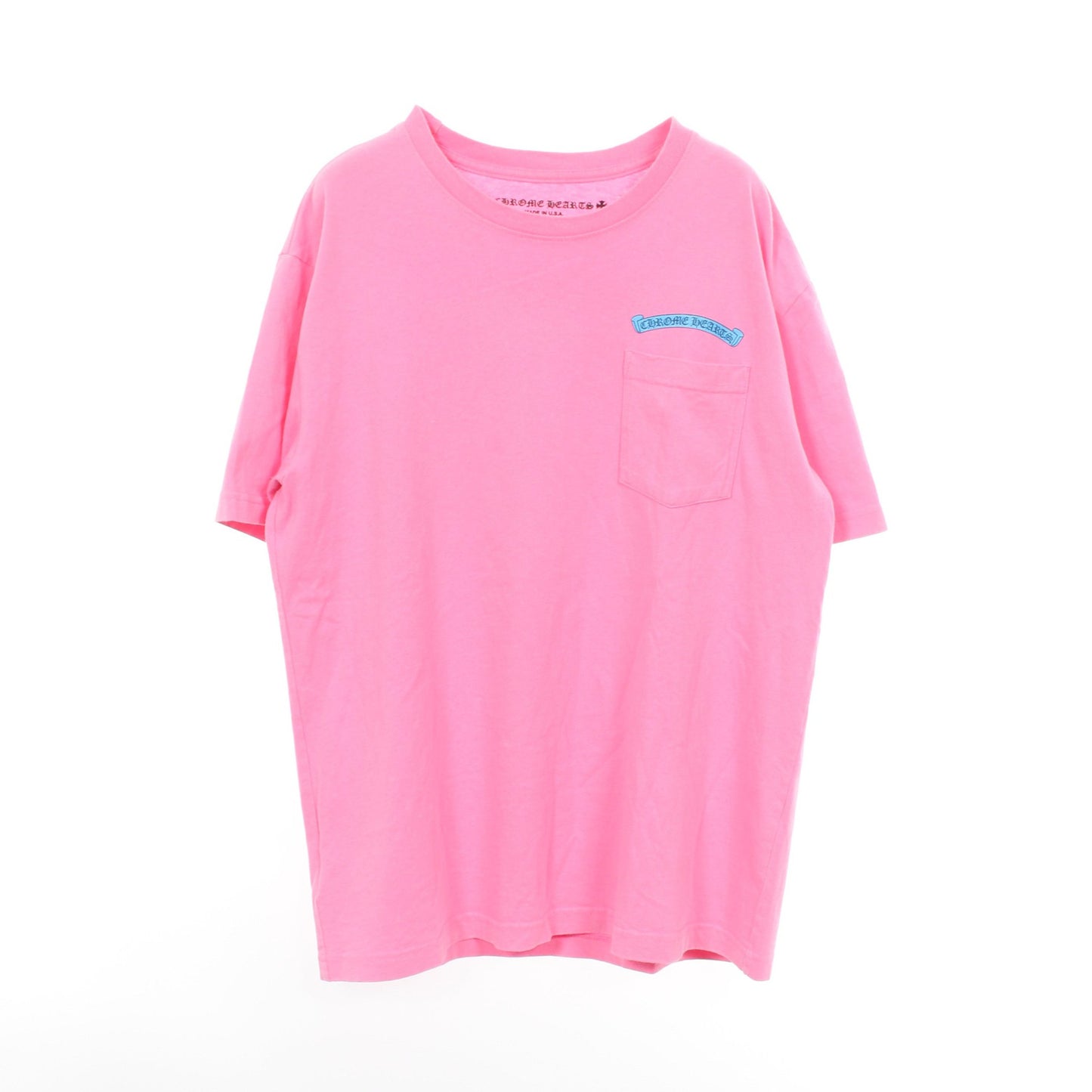 スクロールラベル ロゴ 半袖Tシャツ コットン ピンク クロムハーツ