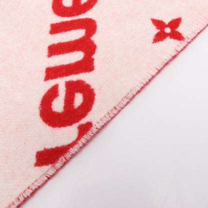 LOUIS VUITTON × Supreme モノグラム マフラー ウール カシミヤ レッド ベージュ ルイヴィトン