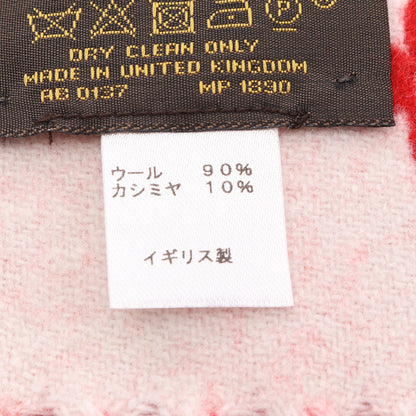 LOUIS VUITTON × Supreme モノグラム マフラー ウール カシミヤ レッド ベージュ ルイヴィトン
